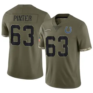 Men's Nike Carson Wentz Olive Indianapolis Colts 2021 Salute to Service Limited Player Jersey Size: Large