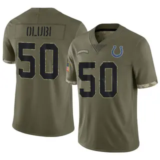 Segun Olubi Youth Nike Royal Indianapolis Colts Alternate Custom Game Jersey Size: Extra Large