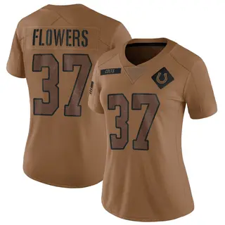 Limited Women's Tre Flowers Indianapolis Colts Nike 2023 Salute To Service Jersey - Brown